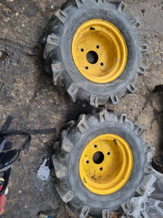 금호타이어 경운기타이어600-12조립세트좌우 경운기타이어600-12조립세트좌우 경운기앞타이어+호일조립세트좌우1불 사진1