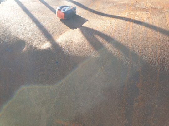  살짝 눌린 기름탱크 경유탱크 4000L 기름탱크  기름탱크 사진1