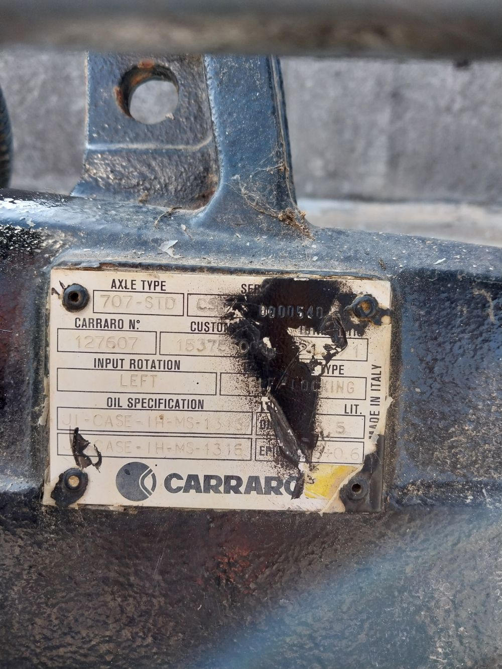  Tractor 전차축조합  Assy 부위별  사진1