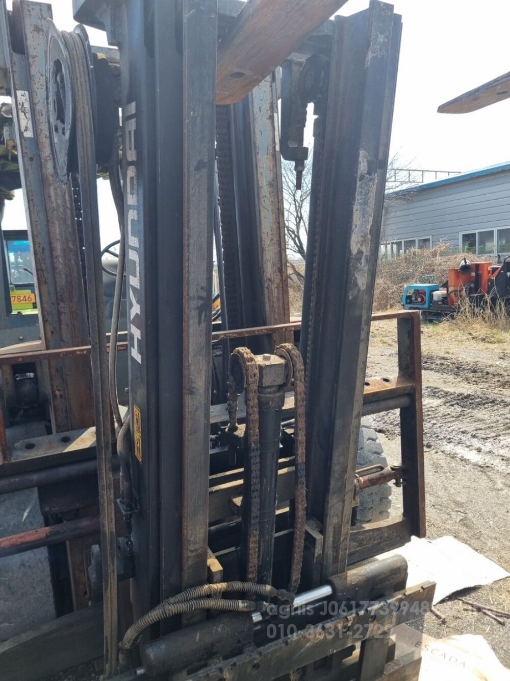 Hyundai 2.5톤 지게차 마스트  3단 사이드쉬프트 마스트 사진2