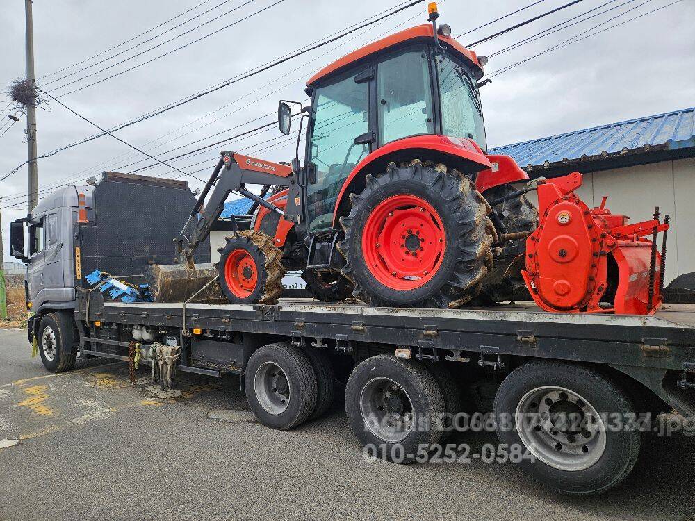  농기계.건설기계.베일러셋트 운송합니디 1톤셀프.셀프로더.로베드추레라  뒤우측면
