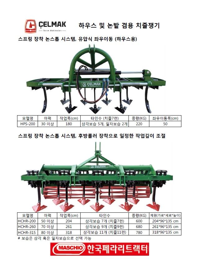 한국페라리트랙터 쟁기 HCHR-200 사진 6