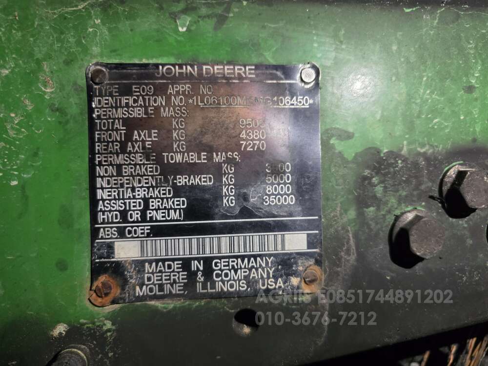 JohnDeere Tractor 6100M  뒤우측면