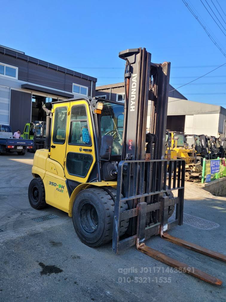 Hyundai Forklift 현대포렉스3.5톤하이3단풀옵션지게차  운전석