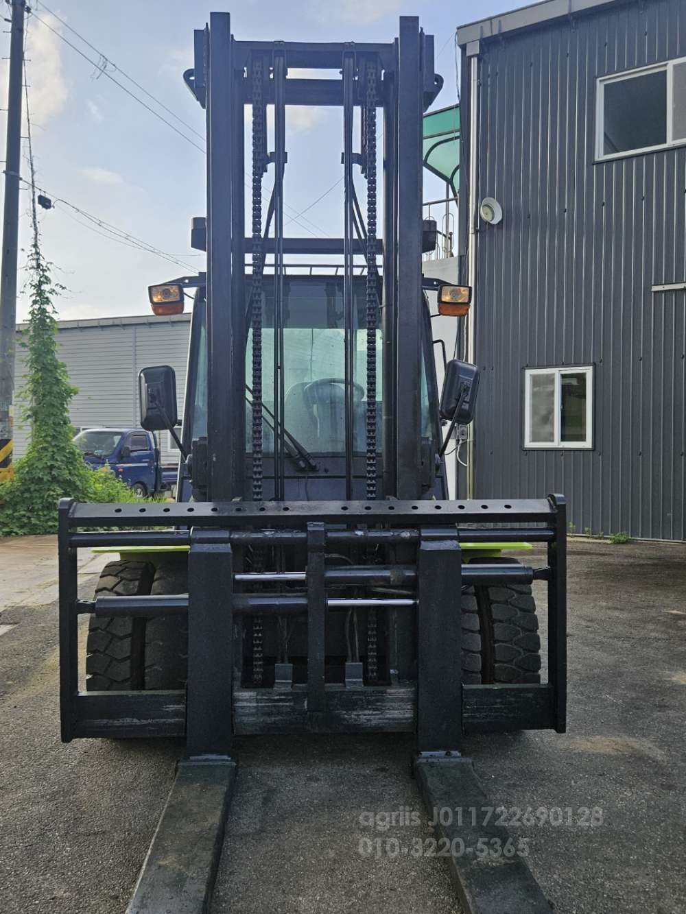 Clark Forklift 7톤 지게차 클라크 디젤 하이4.5M 자동발 캐빈 12년식  운전석