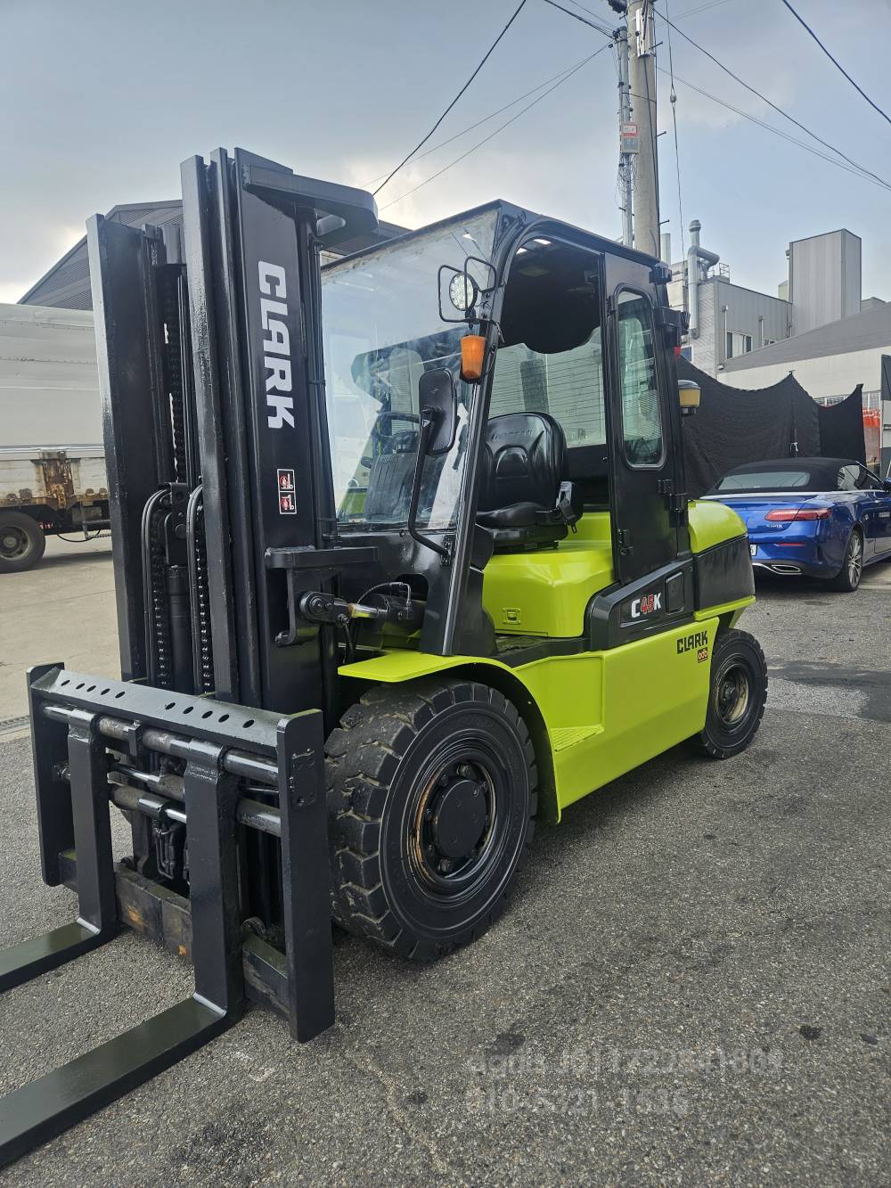  Forklift 삼성C45K듀얼3단중고지게차  앞좌측면