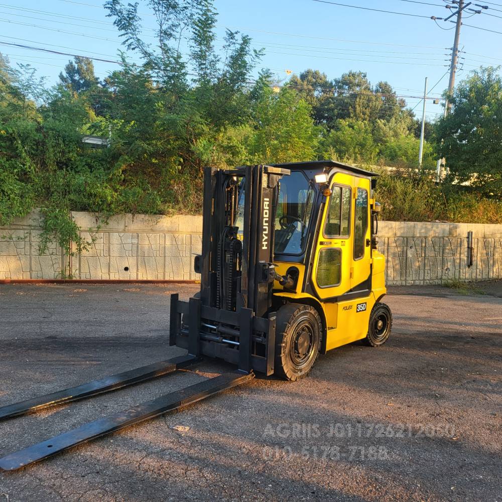 Hyundai Forklift 중고지게차 현대 포렉스35D 디젤 3.5톤 3단 지게차3단자동발캐빈히터덧발  사진 10