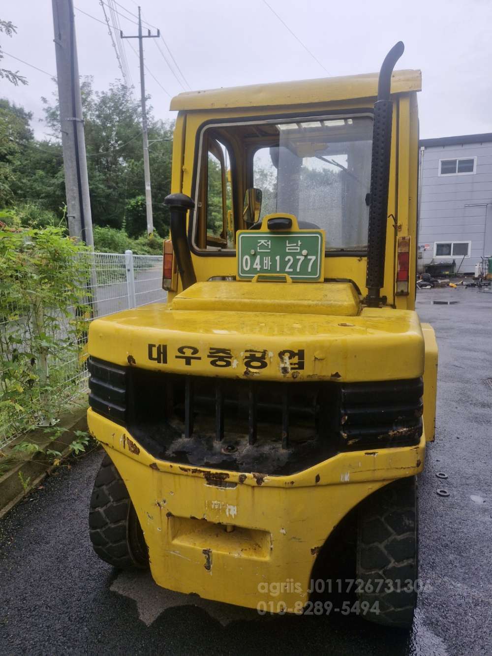 Doosan Forklift 두산3.5톤 디젤지게차 3단마스타 캐빈  뒤우측면