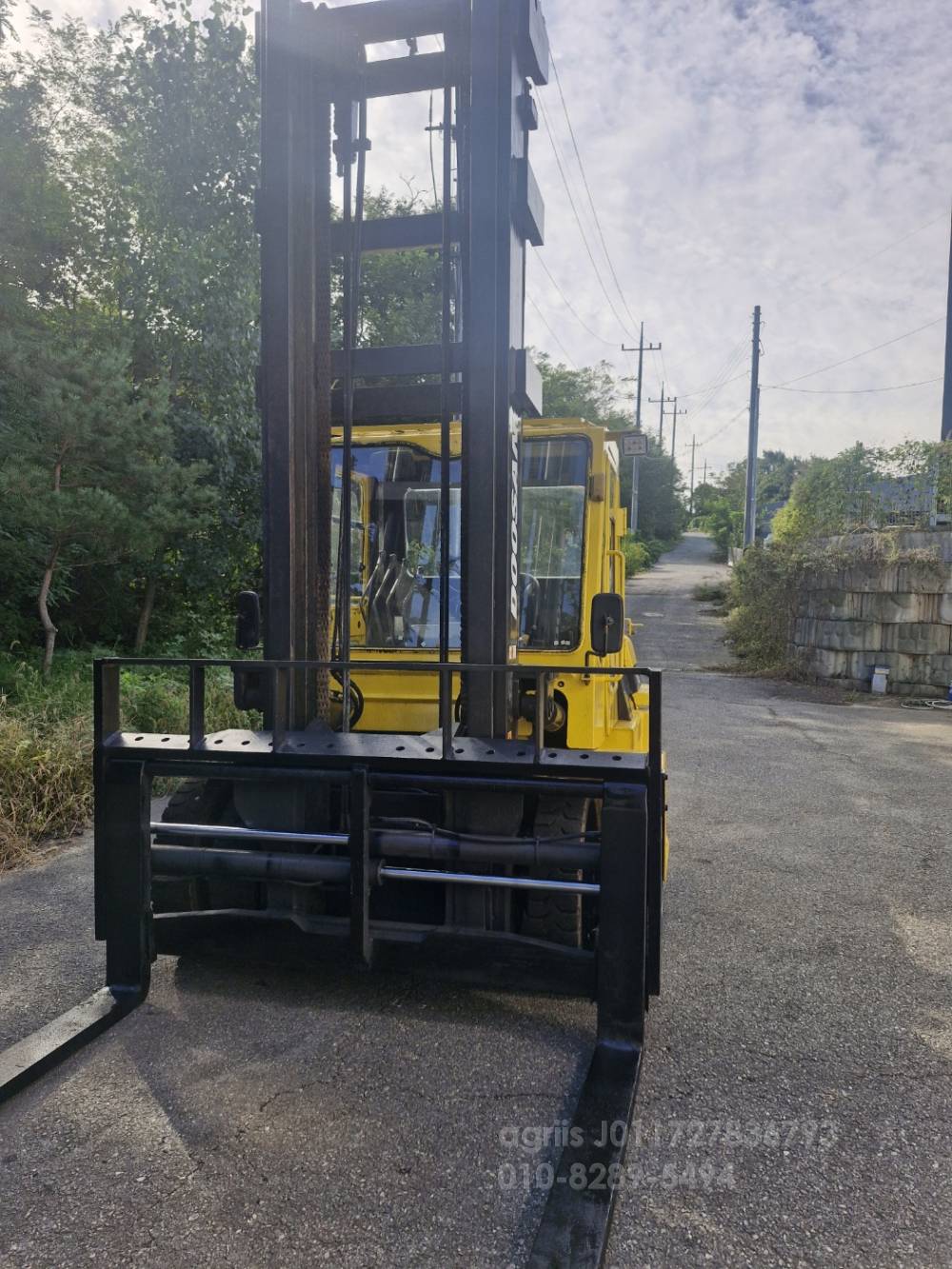 Doosan Forklift 두산7톤 하이마스타 자동발 디젤지게차  앞좌측면