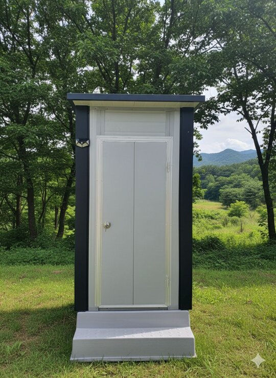 농가애  정화가 필요없는 전자동 포세식화장실  전자동 포세식 화장실 앞좌측면