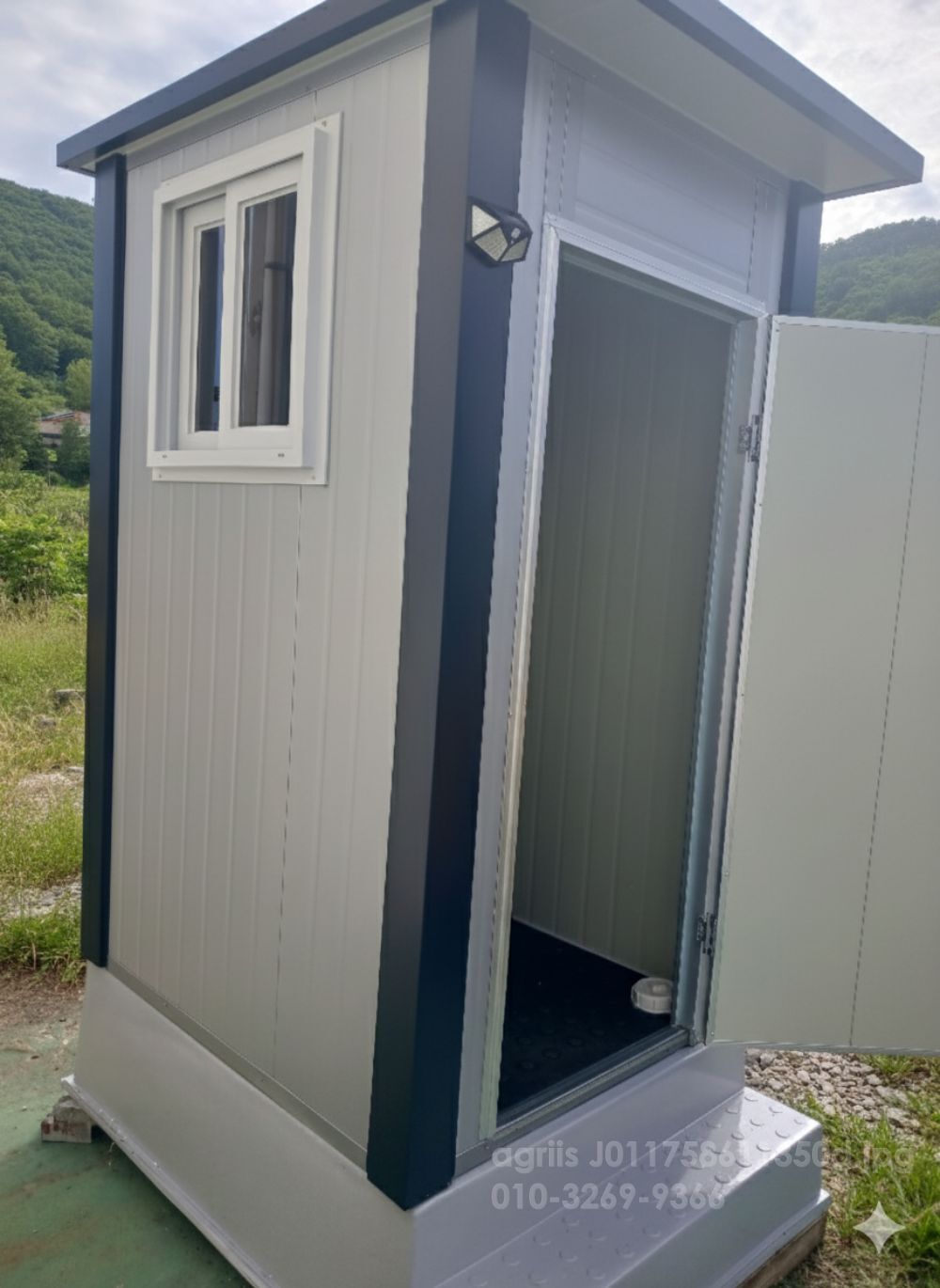 농가애  정화가 필요없는 전자동 포세식화장실  전자동 포세식 화장실 뒤우측면