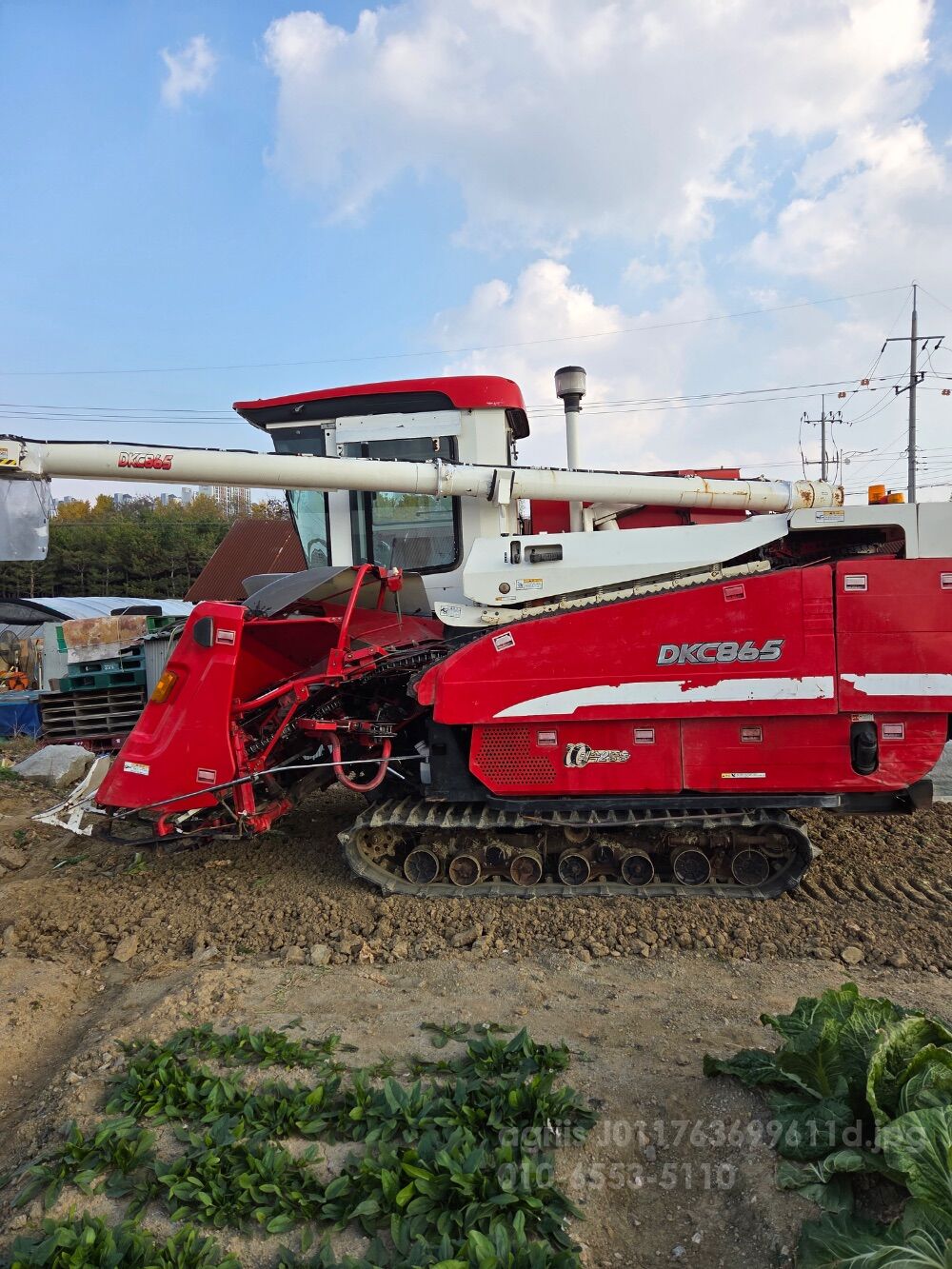 Kukje Combine Harvester DKC865 (5Rows) 뒤우측면