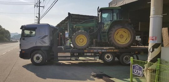 셀프로더 농기계운송 운송 앞좌측면