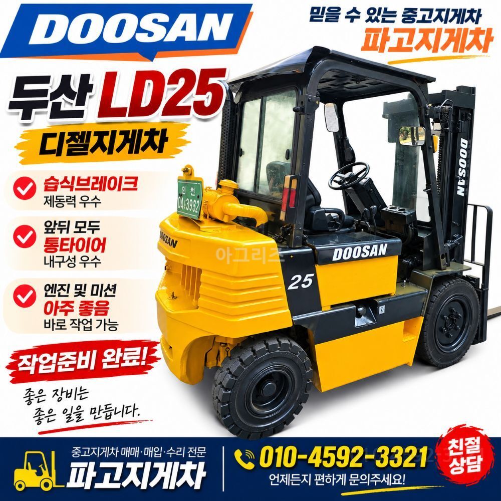 Doosan Forklift LD25 (2.5톤) 뒤우측면