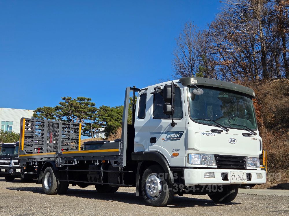 Hyundai 메가트럭5톤 6m25초장축자동사다리  뒤우측면