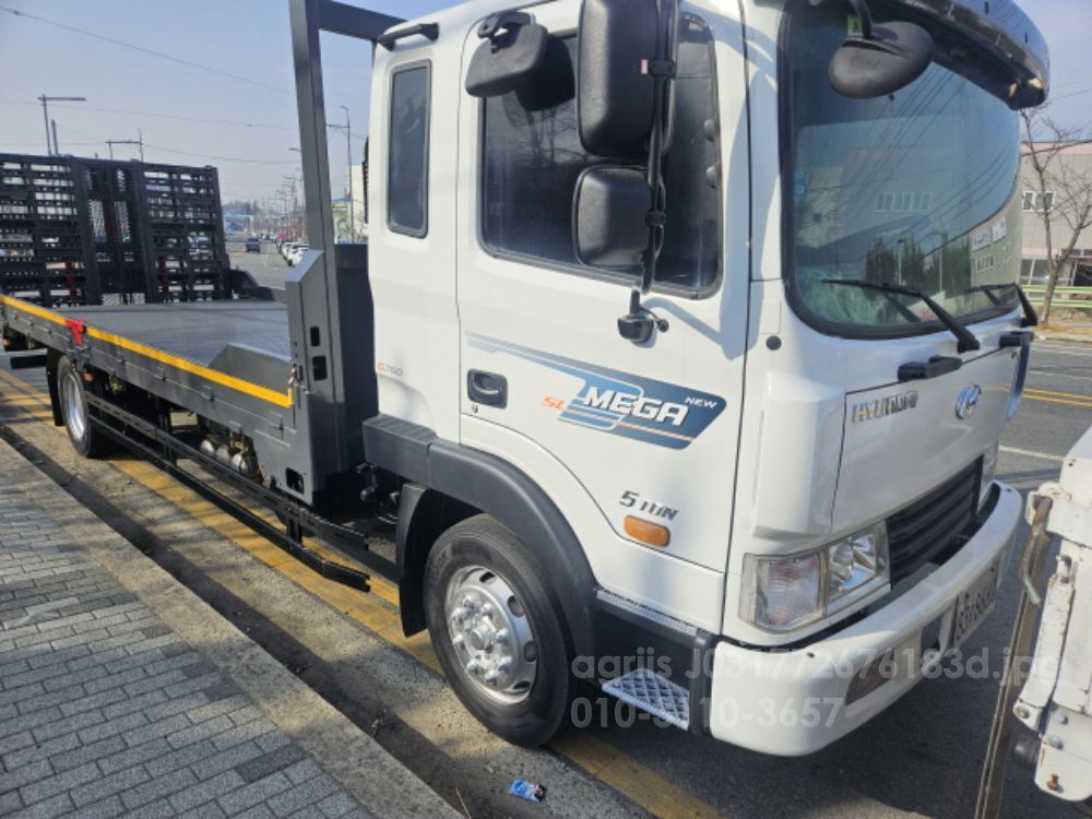 현대자동차 태건특장 농기계운반 사다리 메가트럭 저상사다리 뒤우측면