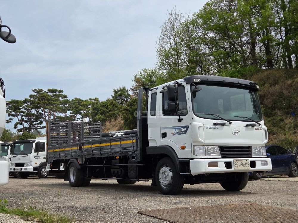 Hyundai 메가트럭5톤 7m자동사다리  뒤우측면