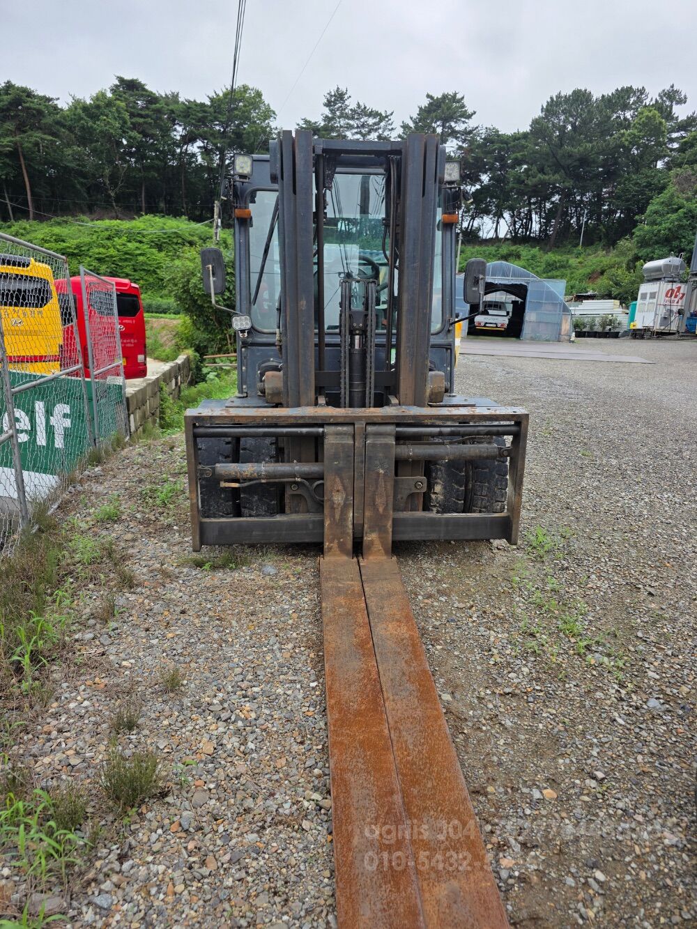 두산 지게차 4.5 삼단 뒤우측면