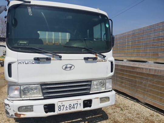 Hyundai 메가트럭4.5톤 전축 6.25m 자동사다리 메가트럭4.5톤  앞좌측면