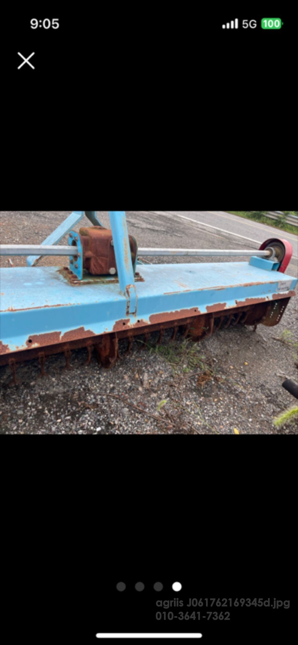  고구마 수확기 고구마 작업기  뒤우측면