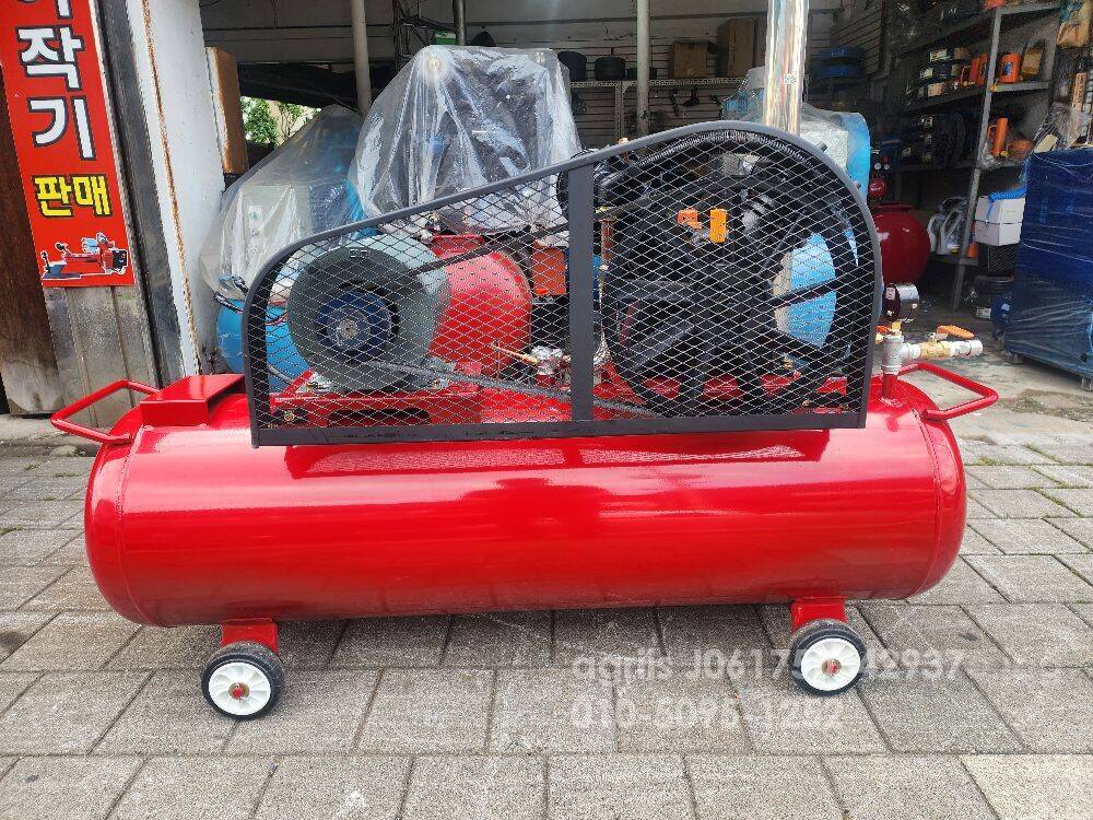  5마력콤프레샤 SW5HP-단상-150L  뒤우측면