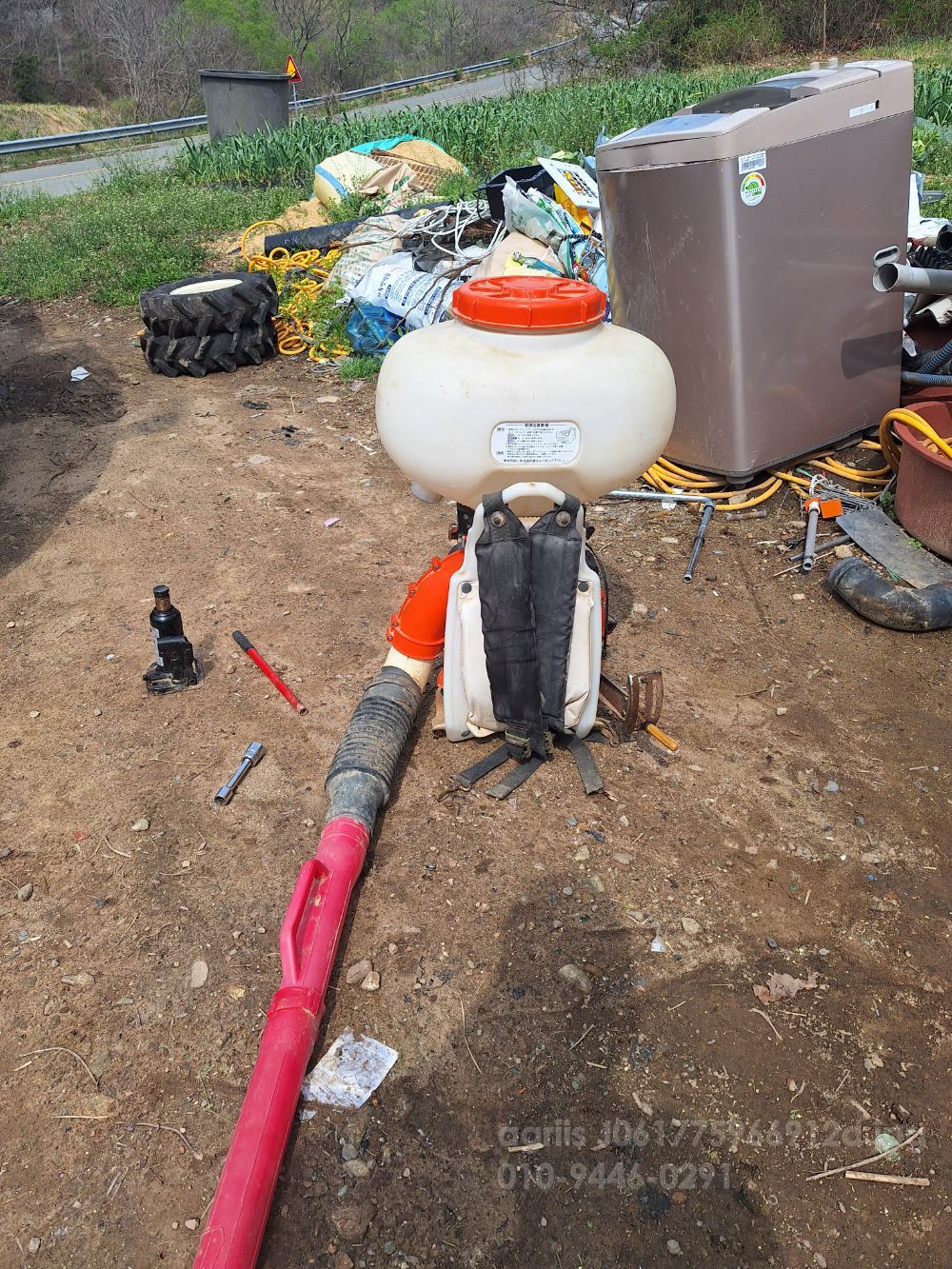 마루야마  비료살포기  일산 6070 뒤우측면