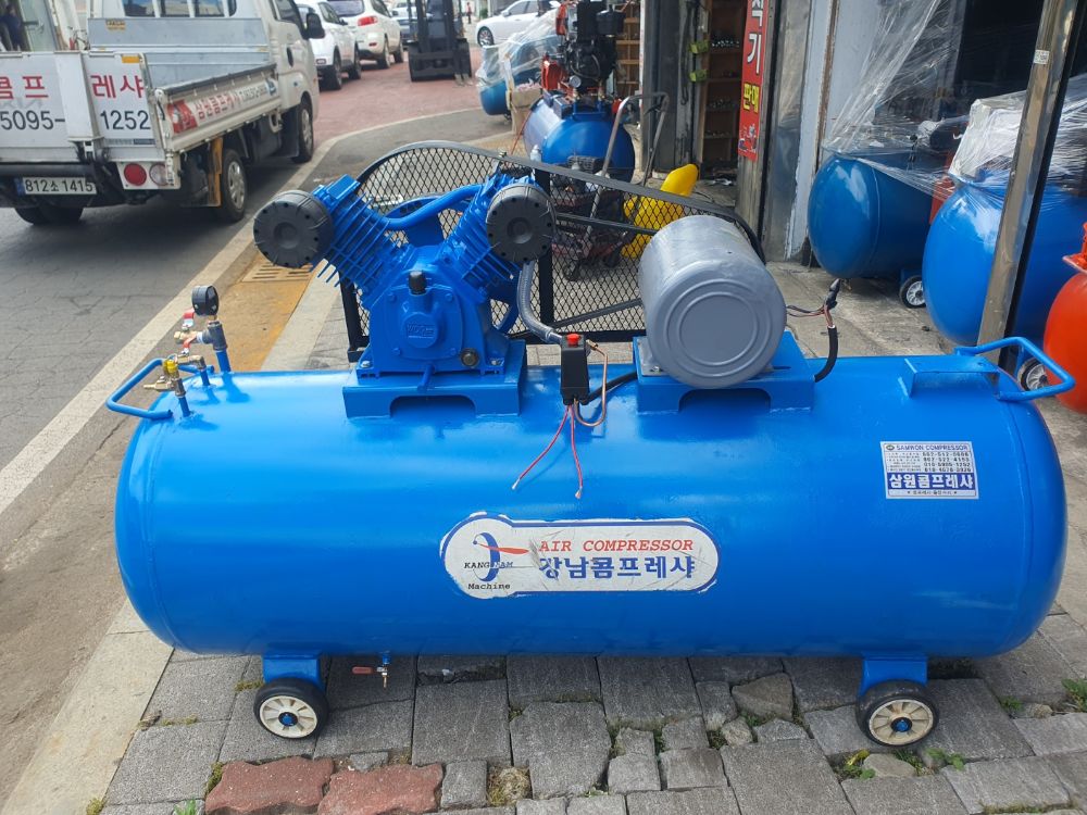  중고 5마력 콤프레샤 콤프5HP-단상3HP-500  뒤우측면