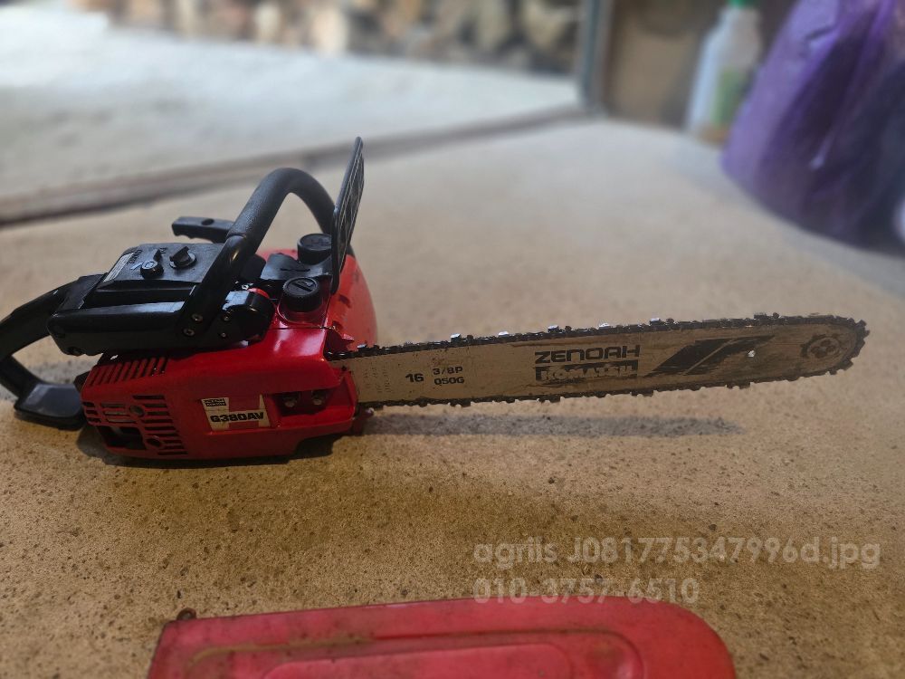  엔진톱 G380AV  뒤우측면